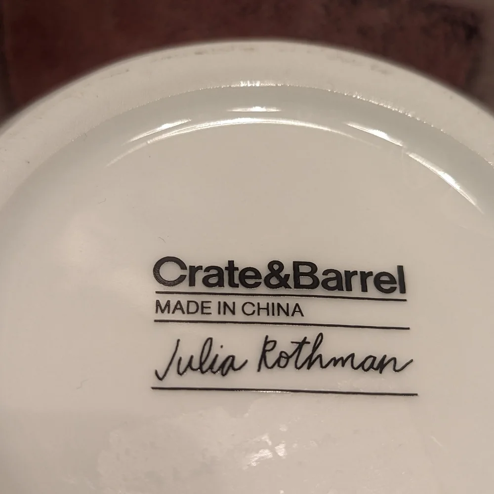 Crate& Barrel Christmas trees bowl